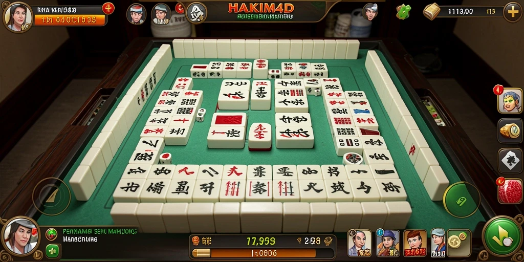 Screenshot gameplay HAKIM4D menunjukkan aksi seru permainan Mahjong.