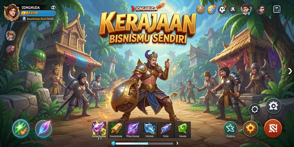 Tampilan gameplay yang seru dan interaktif dalam IDNGARUDA.