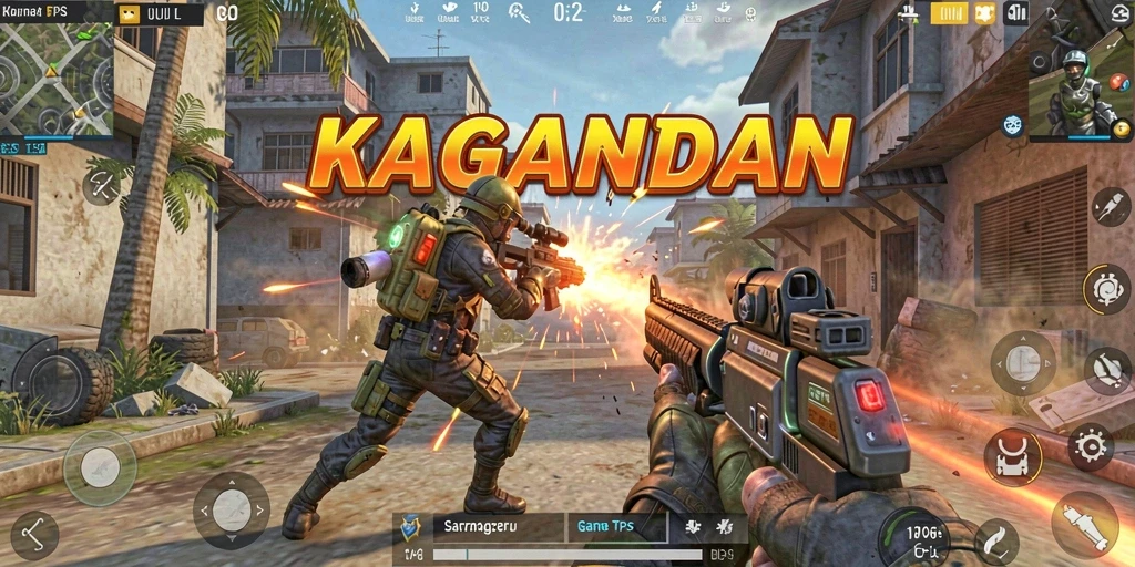 Gameplay dinamis KAGANDAN dalam aksi pertempuran TPS.