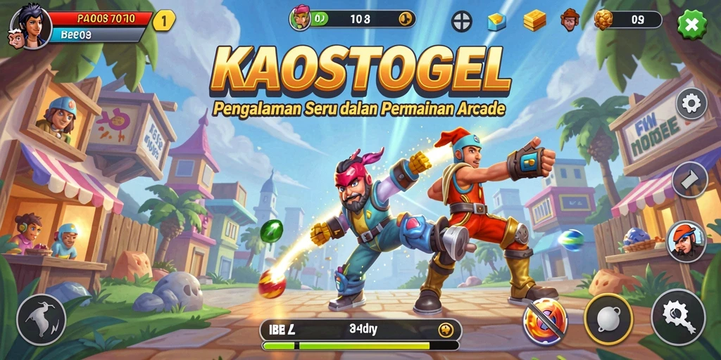 Tampilan gameplay KAOSTOGEL yang penuh aksi dan tantangan.