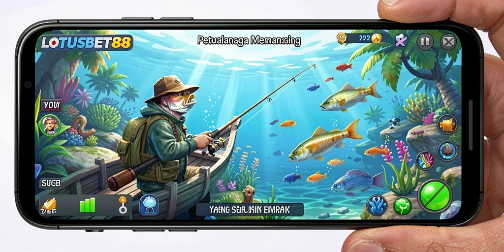 Screenshot gameplay LOTUSBET88 dengan suasana memancing yang menarik.