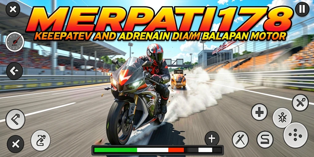 Gameplay balapan motor yang mendebarkan dan penuh aksi.