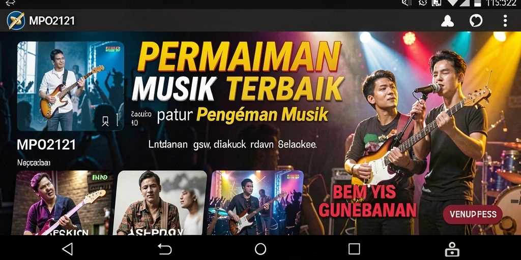 Screenshot MPO2121 menampilkan pemain beraksi dalam permainan musik seru.