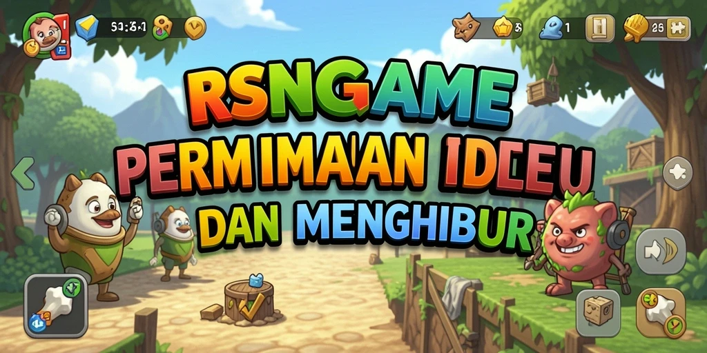 Screenshot gameplay RSNGAME yang menunjukkan proses pengumpulan sumber daya.
