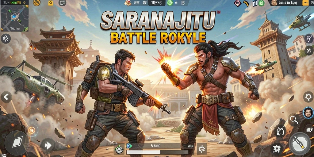 Tampilan seru pertempuran dalam SARANAJITU dengan aksi Battle Royale.