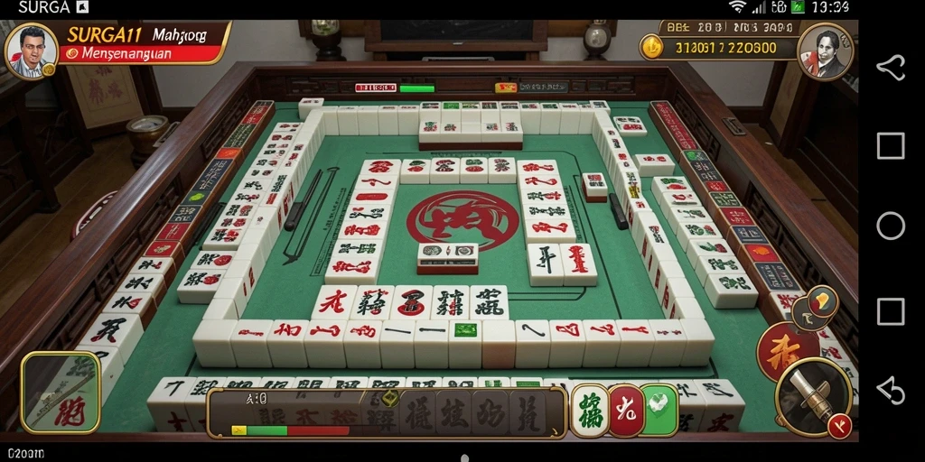 Screenshot gameplay Mahjong SURGA11 yang menarik dan penuh warna.