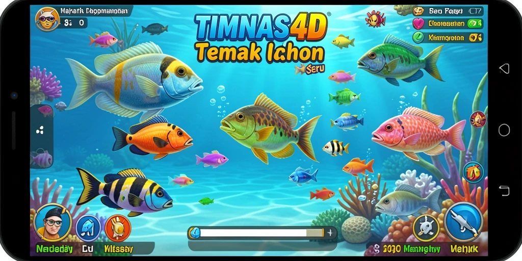 Tampilan gameplay seru saat menangkap ikan di TIMNAS4D.