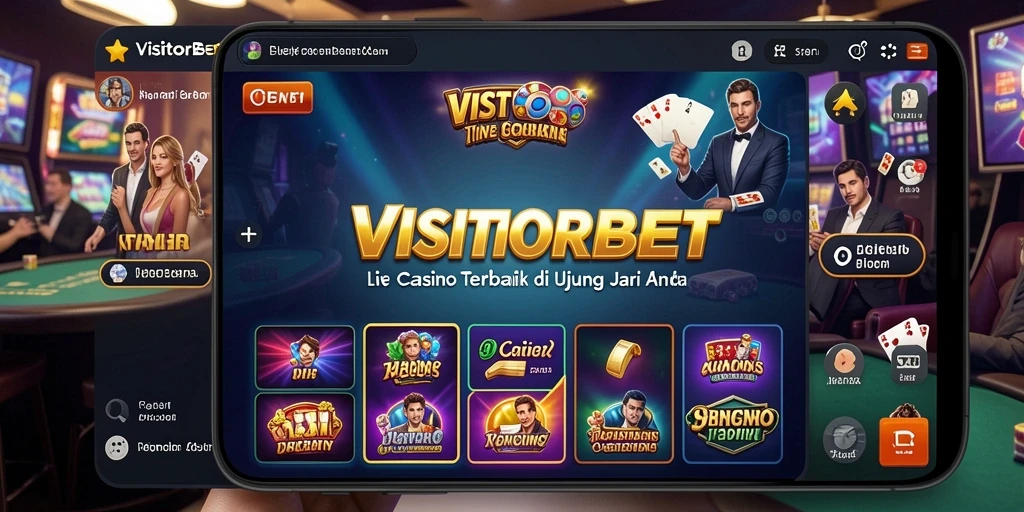 Tampilan utama <strong>VISITORBET</strong> dengan gameplay Live Casino yang menarik.